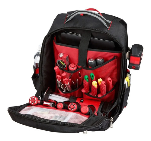 Mochila Para Herramientas Milwaukee 22 Bolsillos 48-22-8202 Color Negro