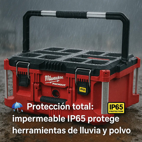 Caja De Herramientas Packout Milwaukee 8425 Encastre Color R Rojo/negro