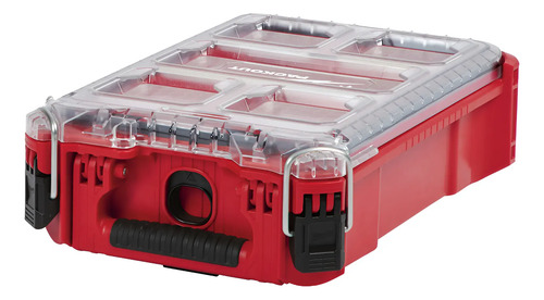 Caja Organizador Herramientas Packout Milwaukee 4822-8435 Rojo Tornillos Compartimentos Taller Tuercas Modular