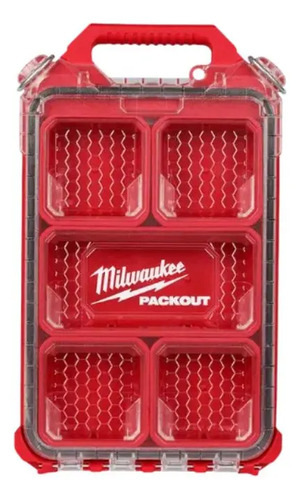 Caja Porta Herramientas Packout Slim Milwaukee 4822-8436 Col Rojo