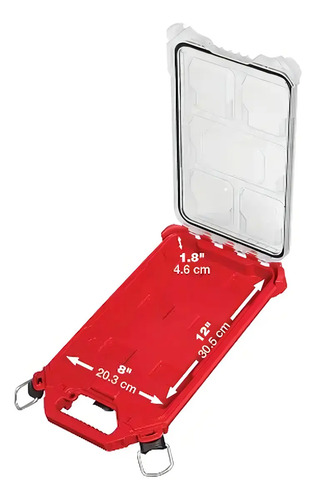 Caja Porta Herramientas Packout Slim Milwaukee 4822-8436 Col Rojo