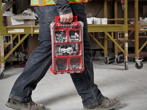 Caja Porta Herramientas Packout Slim Milwaukee 4822-8436 Col Rojo