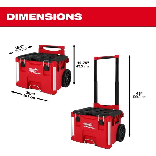 Carro De Herramientas Packout Milwaukee Con Ruedas 8427 Rojo Rojo