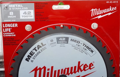 Disco De Corte Para Metales Milwaukee 42 Dientes 4840-4515 Blanco