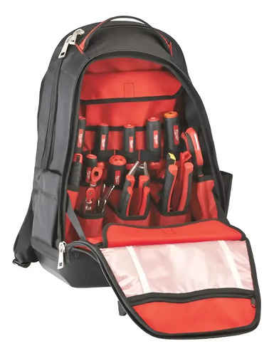 Mochila Milwaukee 48-22-820 Ideal Para Herramientas Y Laptop Color Rojo / Negro