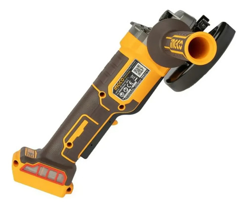 Amoladora Inalámbrica 20v Ingco Cagli211156 Variable 115mm Naranja Claro 50/60hz