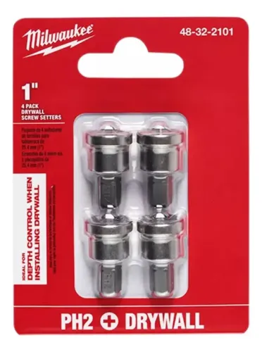 Punta Fijador Tornillo Ph2 Blister X4 Tope Durlock Milwaukee