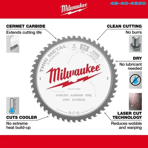 Disco De Sierra  Metal Fino Milwaukee 8  50d. 48-40-4520
