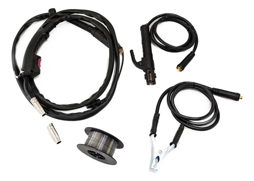 Soldadora Inverter Mig Electrodo 2 En 1 Salkor De 180 Amp - Apta Alambre Flux Con Visor Digital Y Accesorios Para Rollos De Hasta 5kg - Inlcuye 1 Rollo De Alambre Blanco