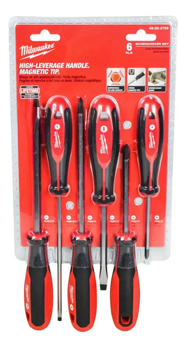 Destornillador Milwaukee 6 Piezas 48-22-2706 Punta Magnetica
