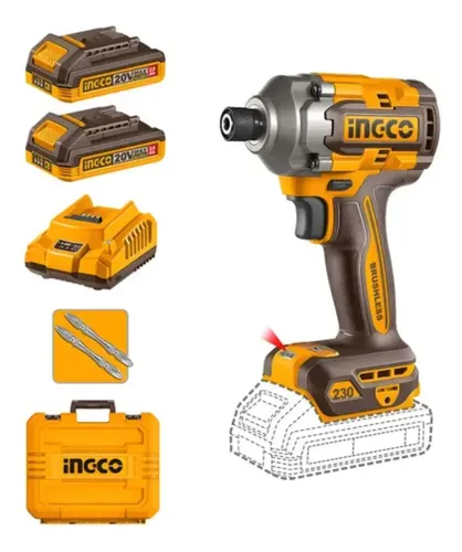 Atornillador De Impacto A Batería Ingco Cirli2023-4 Color Na Naranja 50 Hz/ 60 Hz