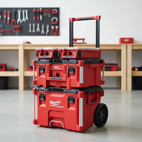 Carro De Herramientas Cajas Milwaukee Packout 8427 8425 8435 Rojo