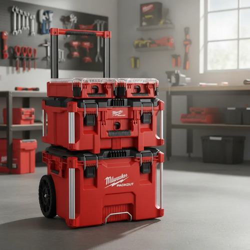 Carro De Herramientas Cajas Milwaukee Packout 8427 8425 8435 Rojo