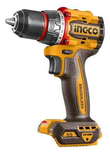 Taladro Atornillador Inalambrico 13mm 55nm Sin Bateria Ingco Amarillo 50/60hz