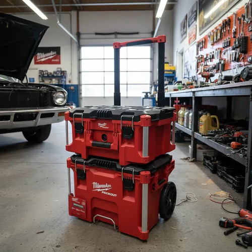 Carro De Herramientas Milwaukee 4822-8427 4822-8425 Packout Rojo