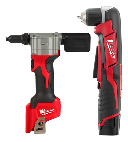 Combo Milwaukee M12 Remachadora 2550-20 + Taladro Angular