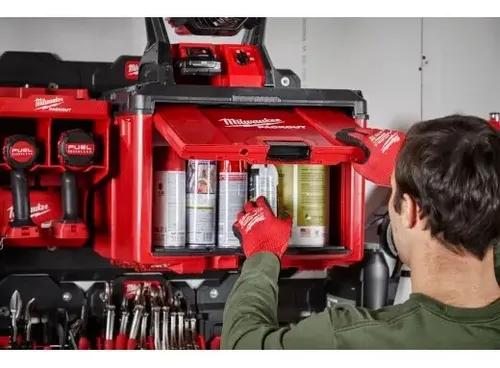Caja Modular Con Puerta Frontal Milwaukee Packout 48-22-8445 Color Rojo