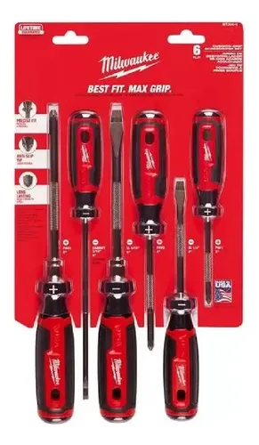 Set 6 Destornilladores Milwaukee Profesional Mt200-6 Premium