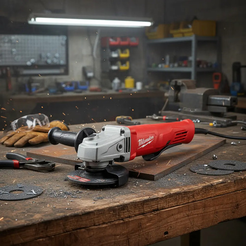 Amoladora Milwaukee 115mm 6142-59a 1250 w Rojo 50 Hz 60 Hz