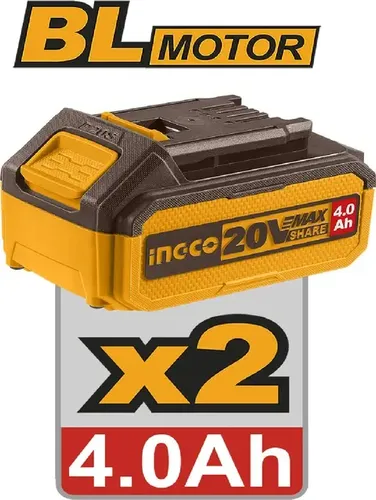 Taladro Percutor 13mm 96nm 20v Industrial Ingco Cidli20968-4 Naranja Claro 50 Hz / 60 Hz