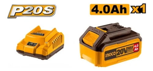 Cortacerco Inalámbrico Jardin Ingco + Bat 4 Ah + Cargador Naranja