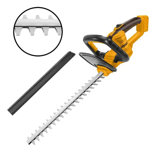 Cortacerco Inalámbrico Jardin Ingco + Bat 4 Ah + Cargador Naranja