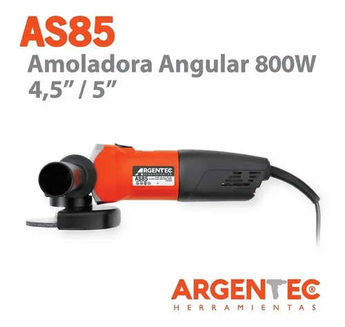 Amoladora Angular 4,5 115mm Argentec As85 800w Color Naranja