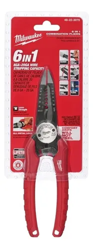 Pinza Alicate 6 En 1 Pelacable Milwaukee 48-22-3079