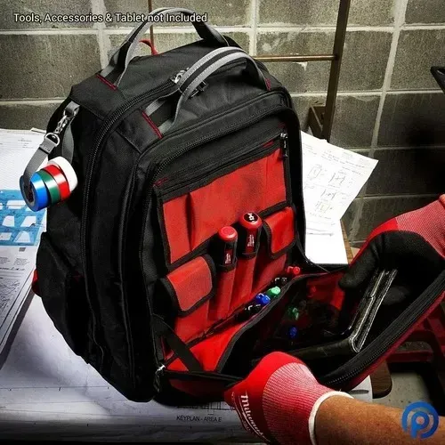Mochila Porta Herramienta + Organizador Packout Milwaukee Rojo