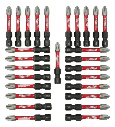 Set Milwaukee Puntas Ph2 Destornillador Impacto 25un 50mm