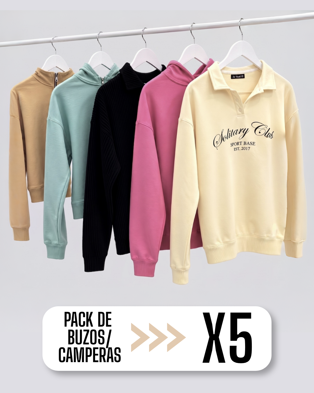 PACK BUZOS X5