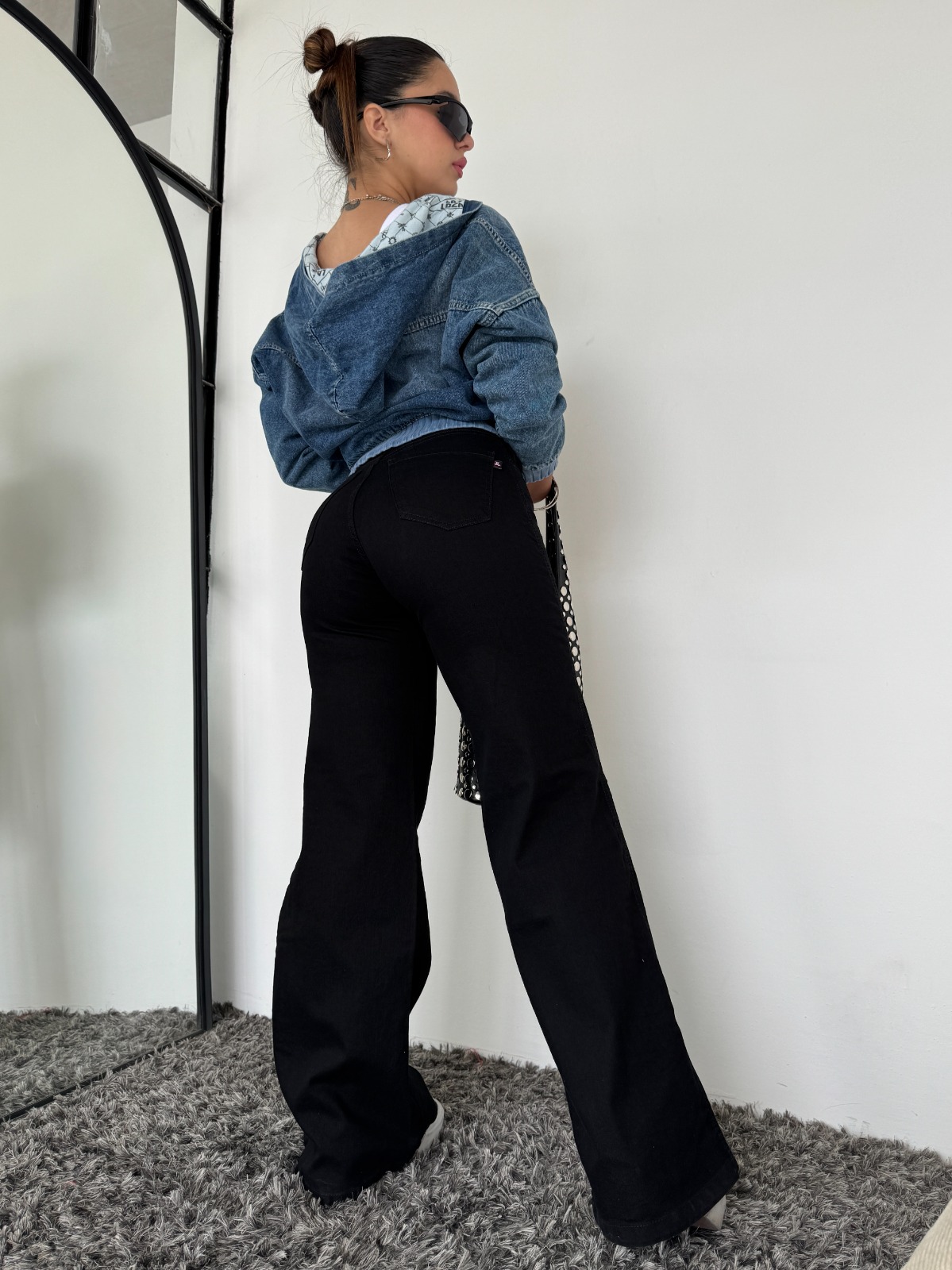 WIDE LEG BLACK LINE