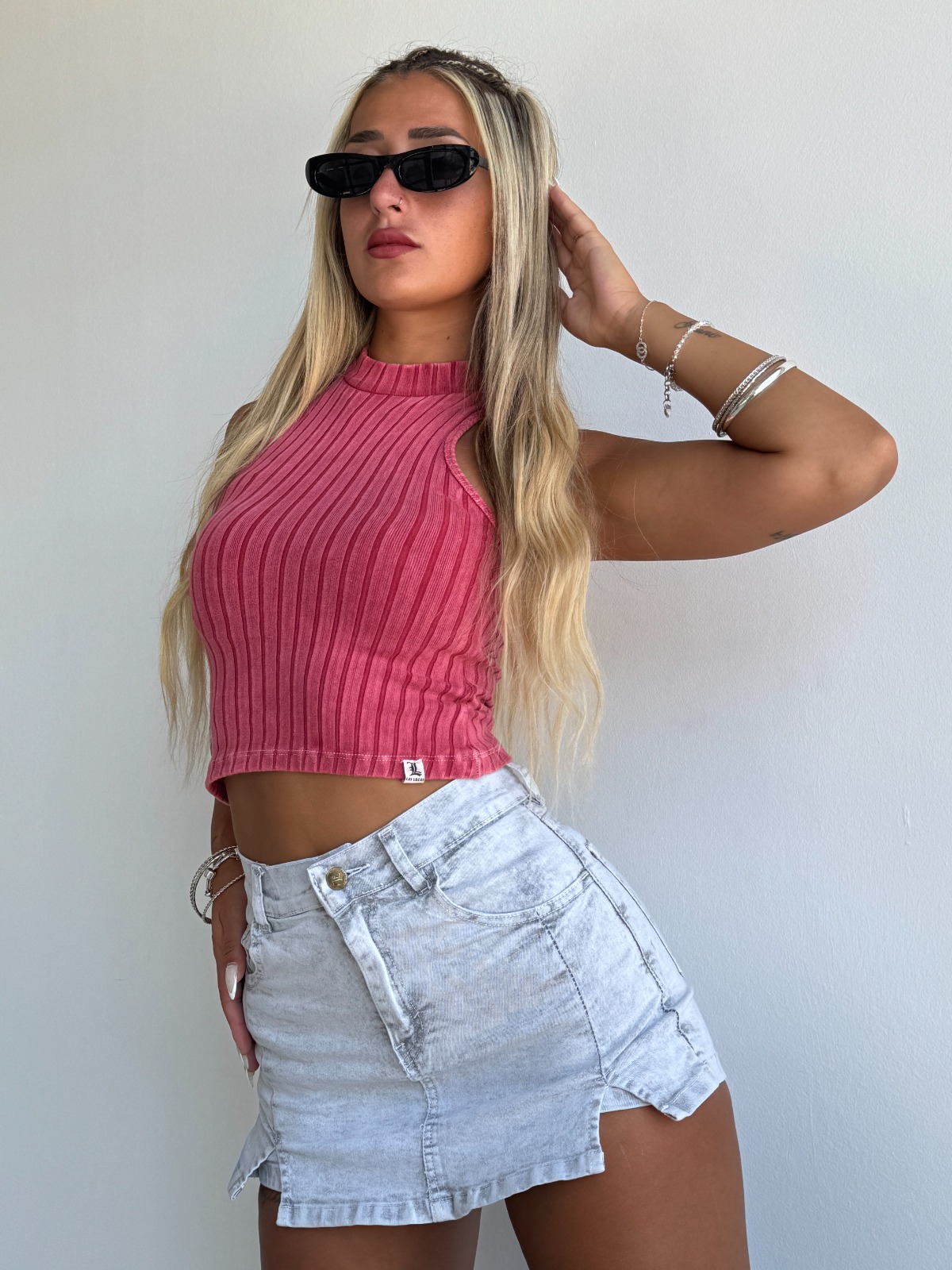 SHORT POLLERA ARETHA GRAY