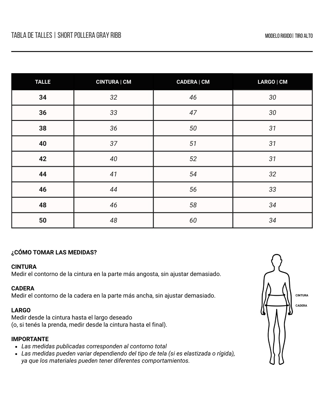 SHORT POLLERA GRAY RIBB