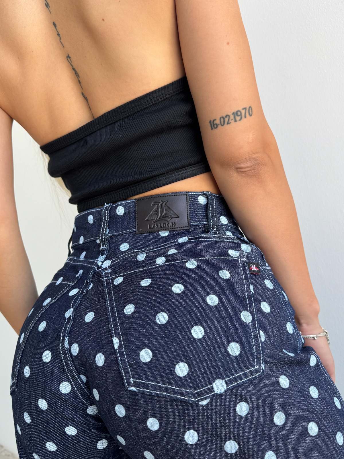 WIDE LEG BLUE DOTS