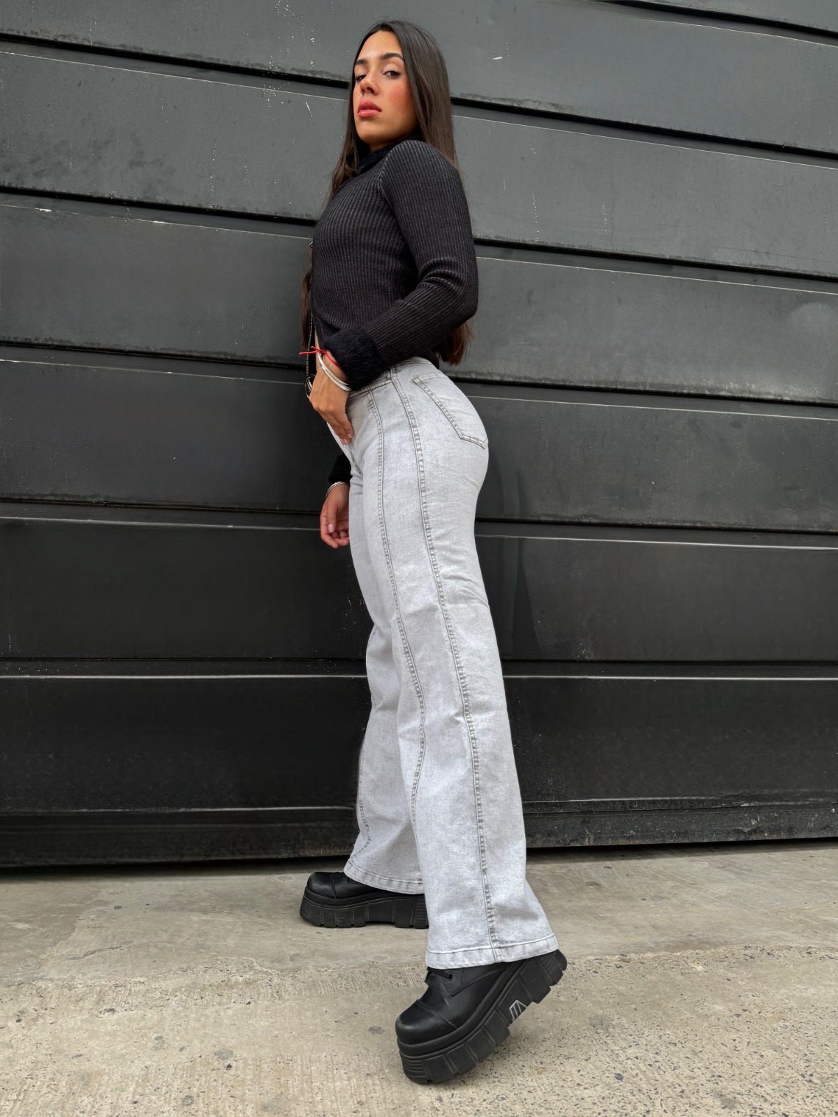 WIDE LEG GRAY LINE HILO CAMEL