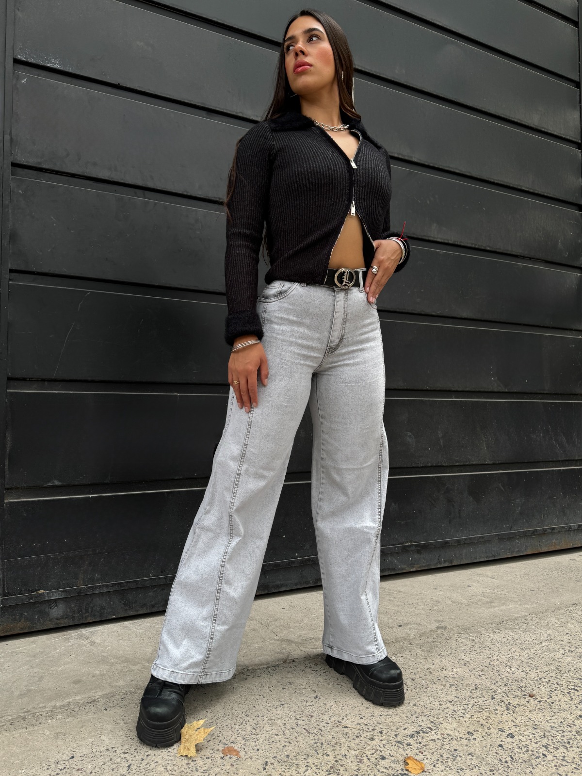 WIDE LEG GRAY LINE HILO CAMEL