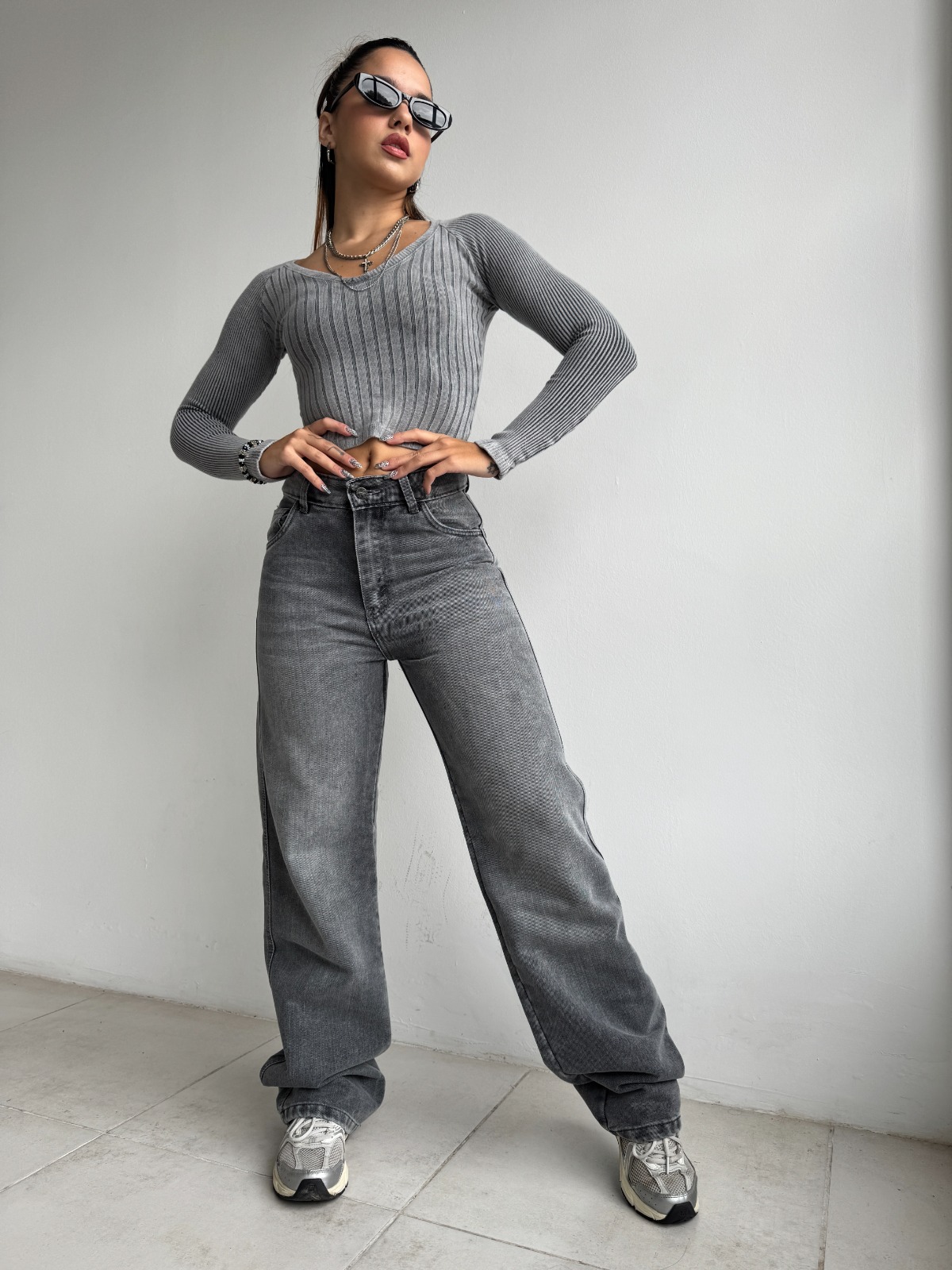 WIDE LEG NURIX GRAY