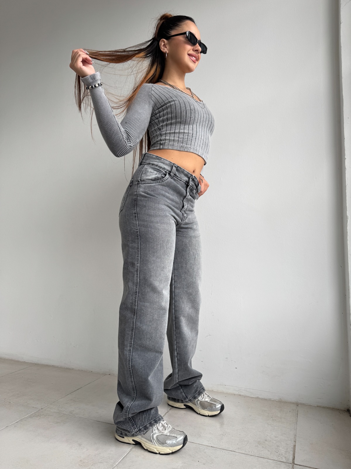 WIDE LEG NURIX GRAY