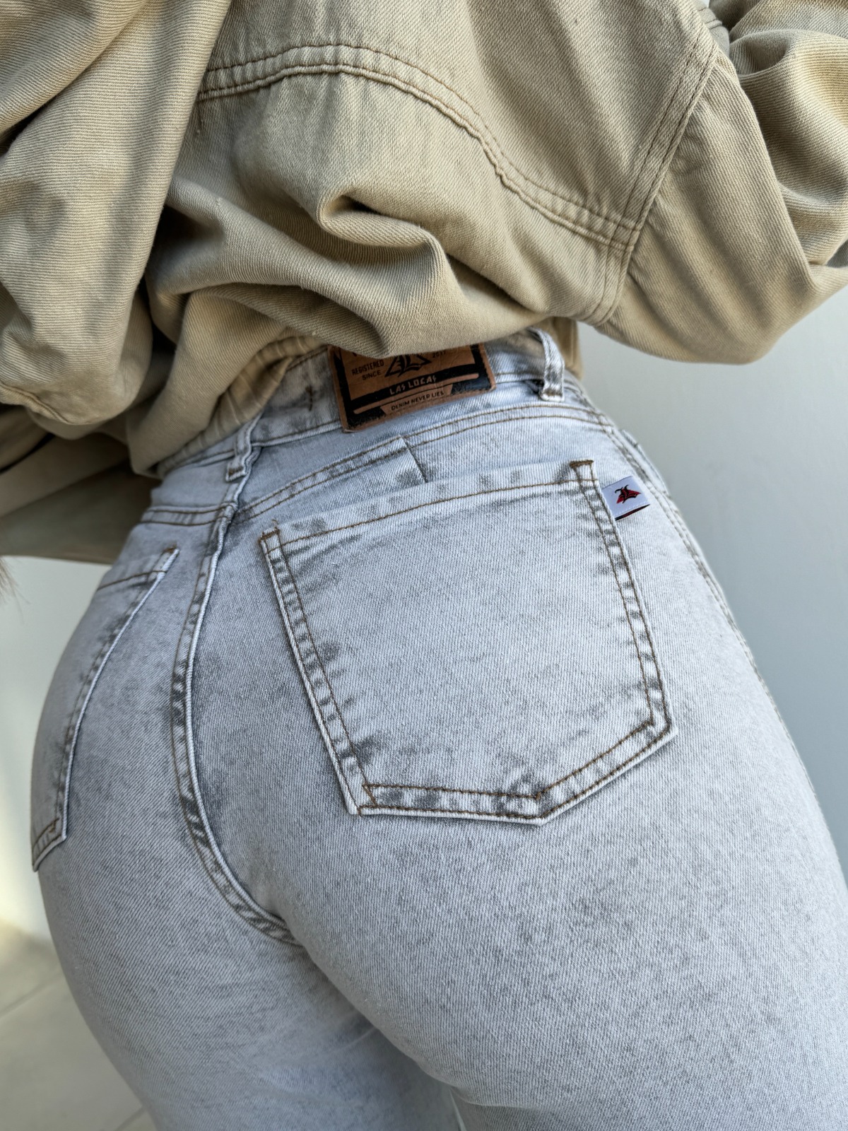 WIDE LEG GRAY LINE HILO CAMEL
