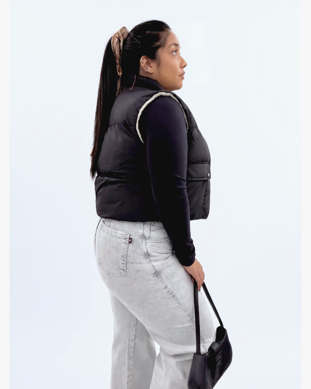 WIDE LEG GRAY LINE HILO BLANCO