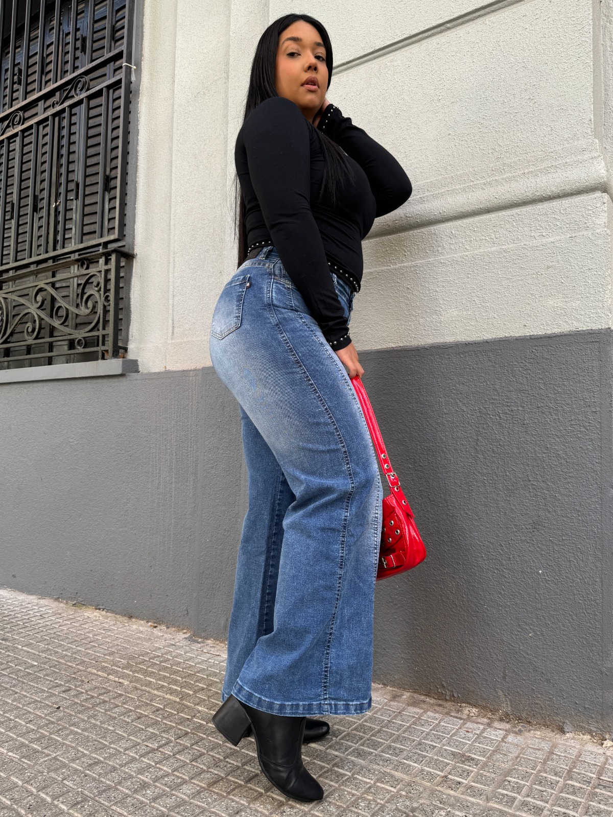 WIDE LEG BLUE LINE