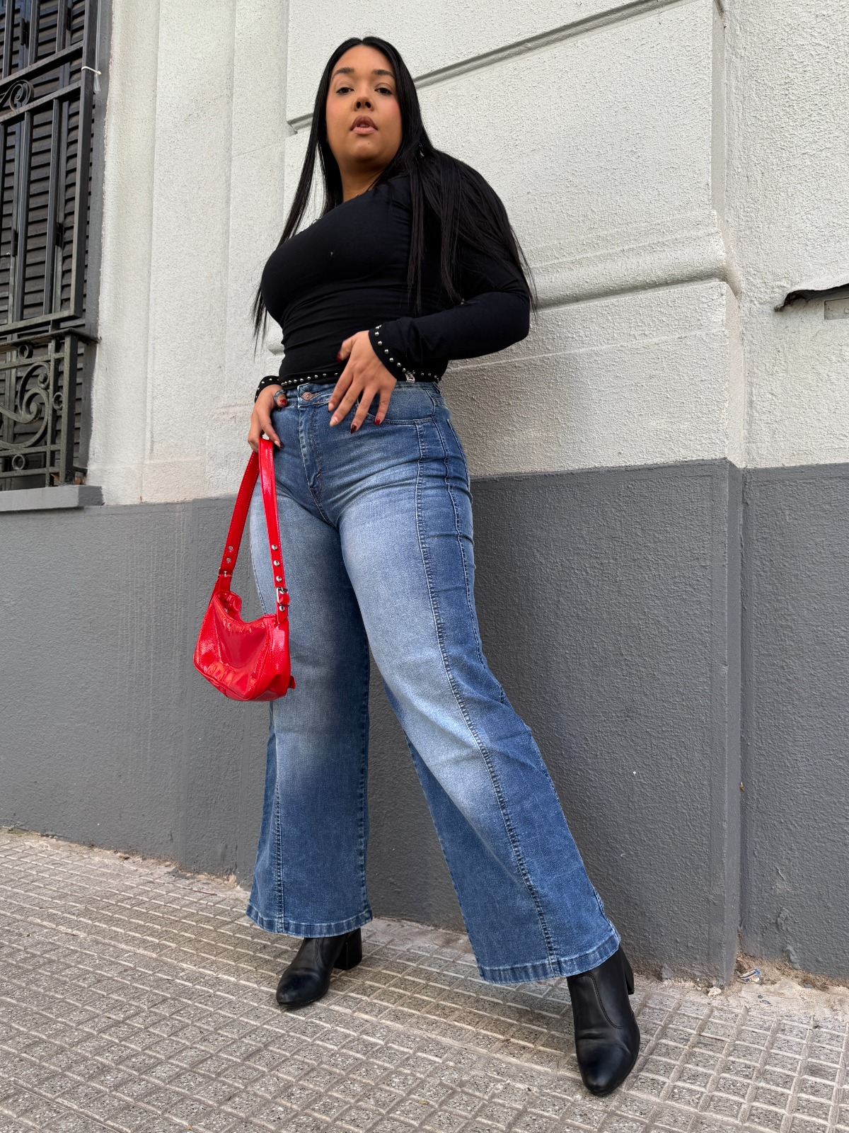 WIDE LEG BLUE LINE