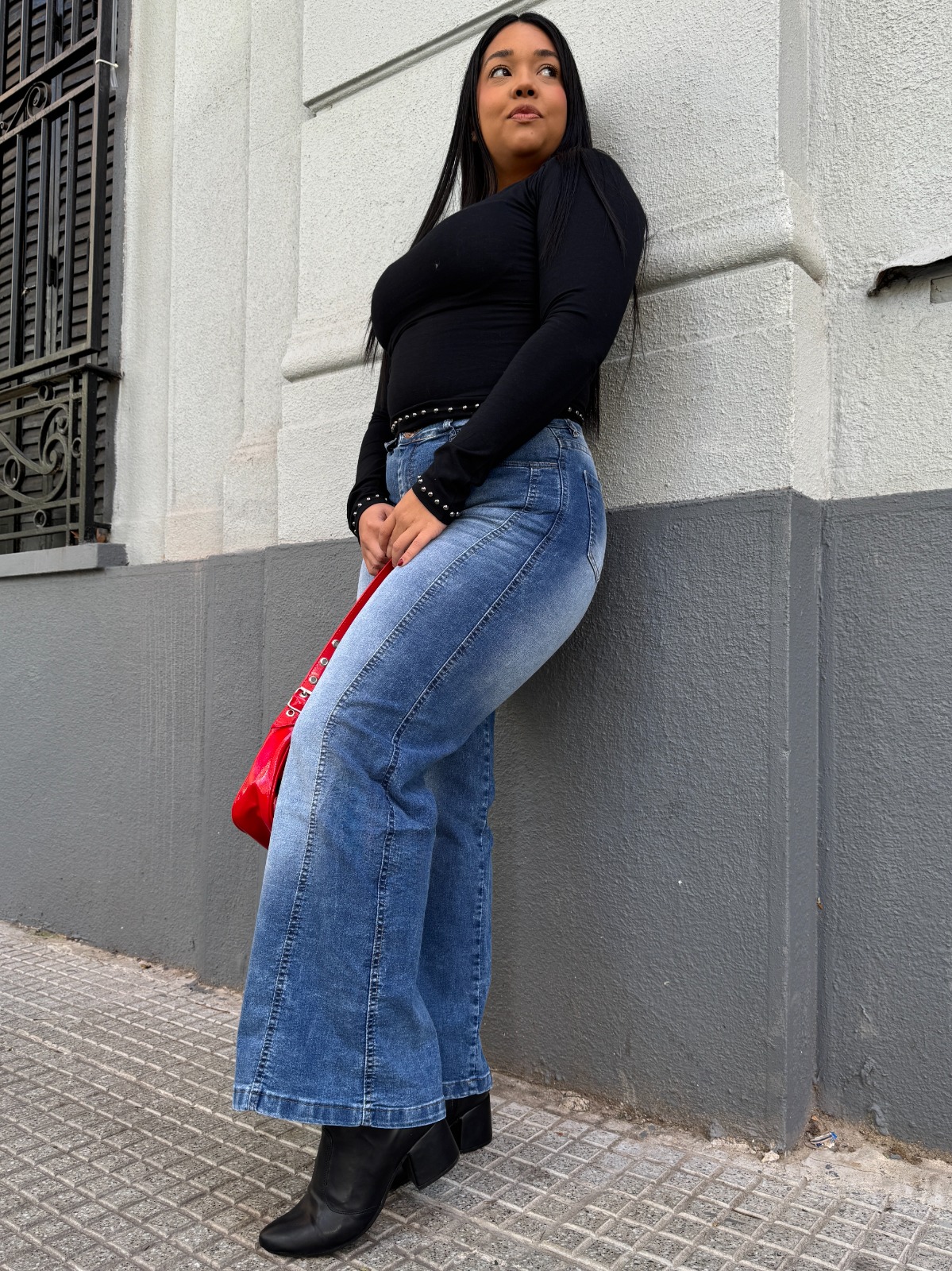 WIDE LEG BLUE LINE
