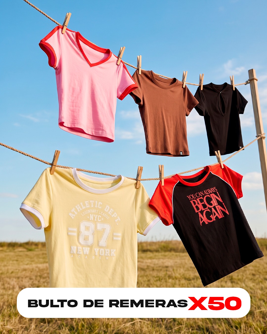 PACK DE REMERAS X50