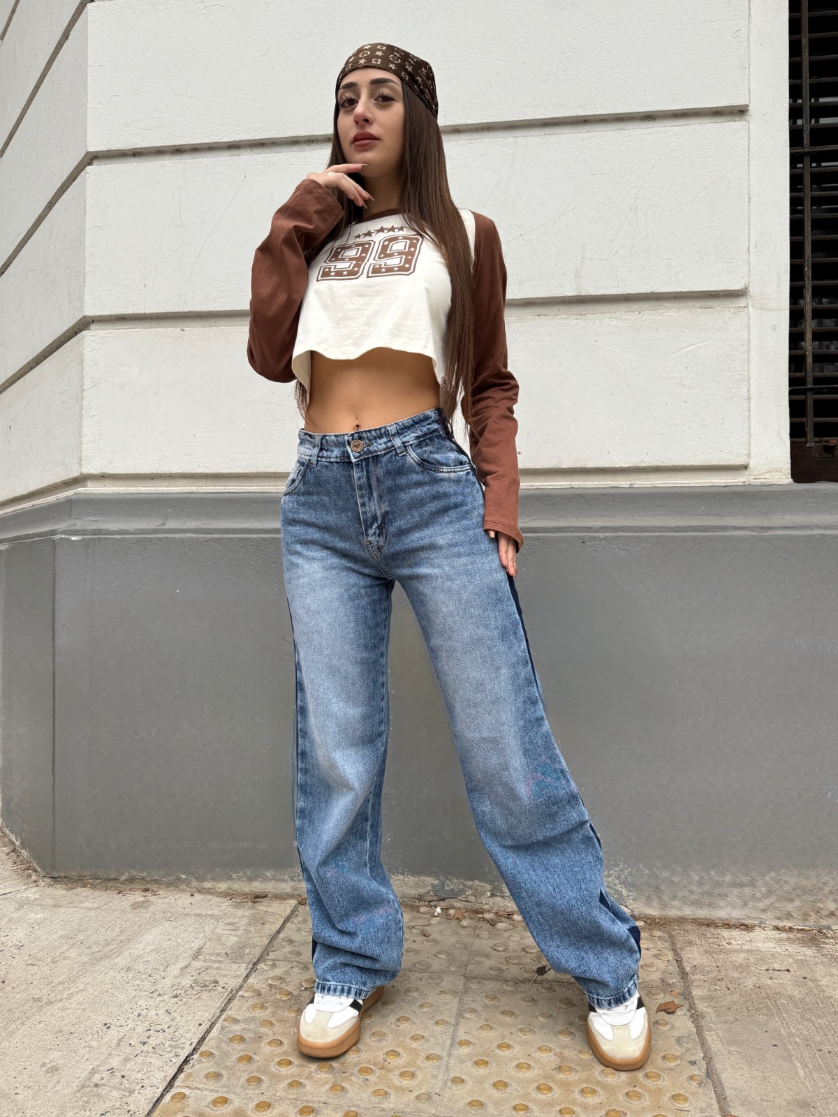 WIDE LEG COBALT