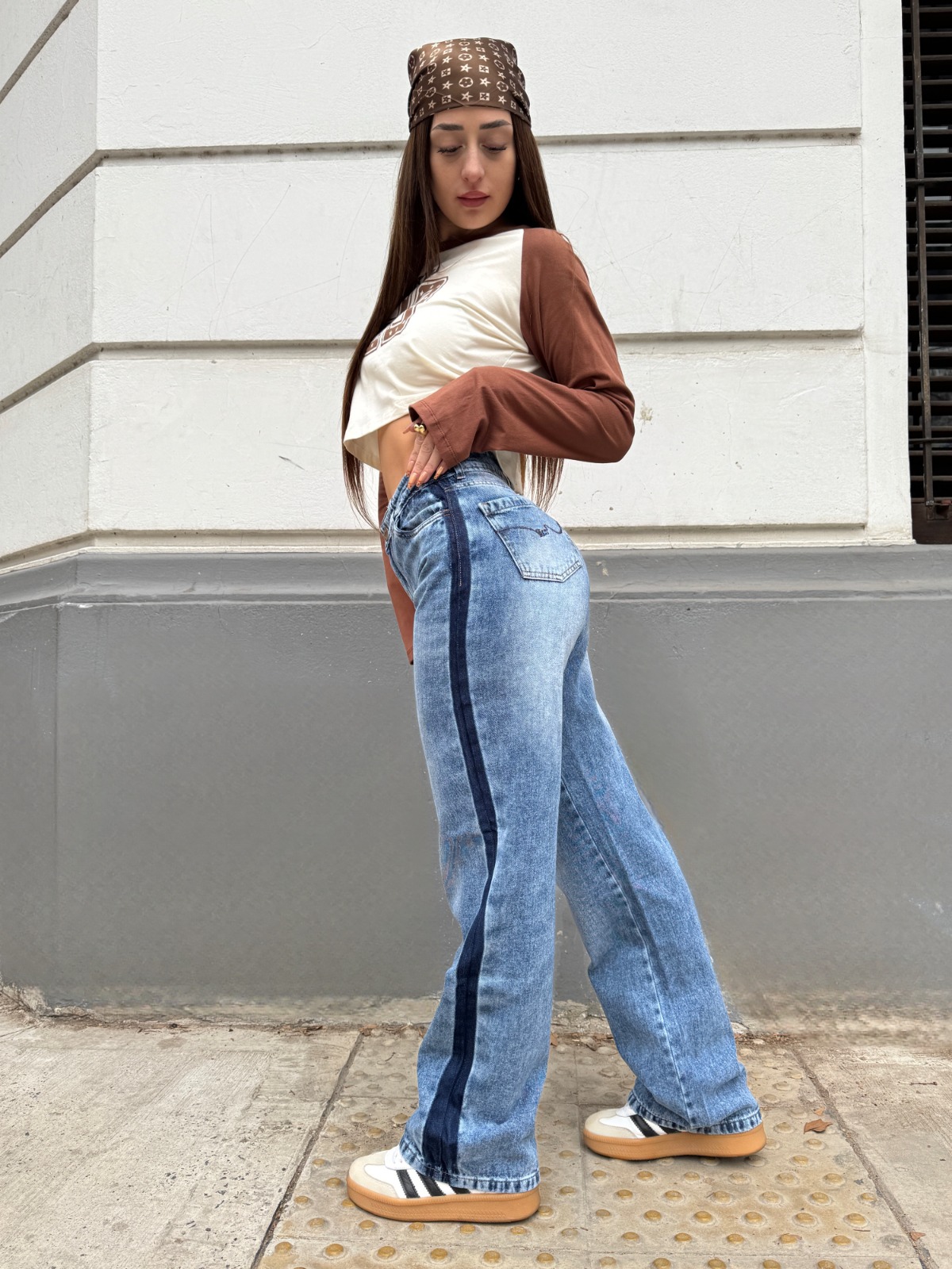 WIDE LEG COBALT