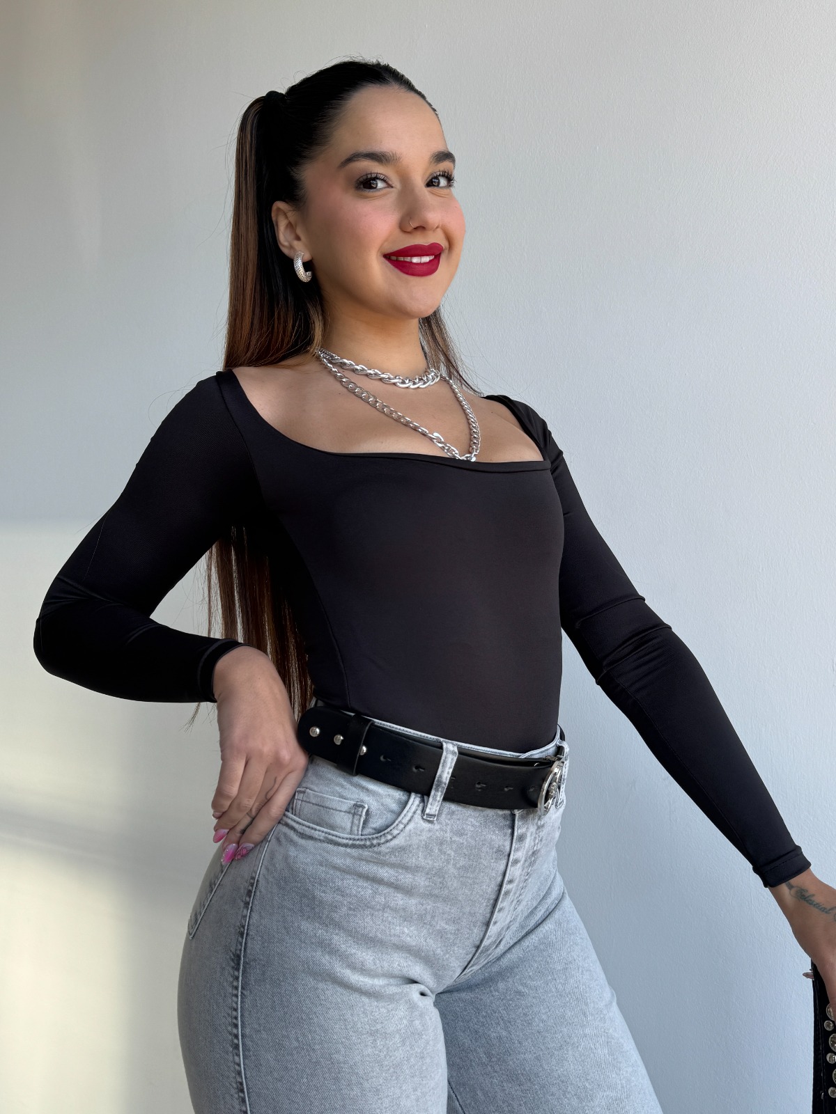 WIDE LEG GRAY - Hilo gris
