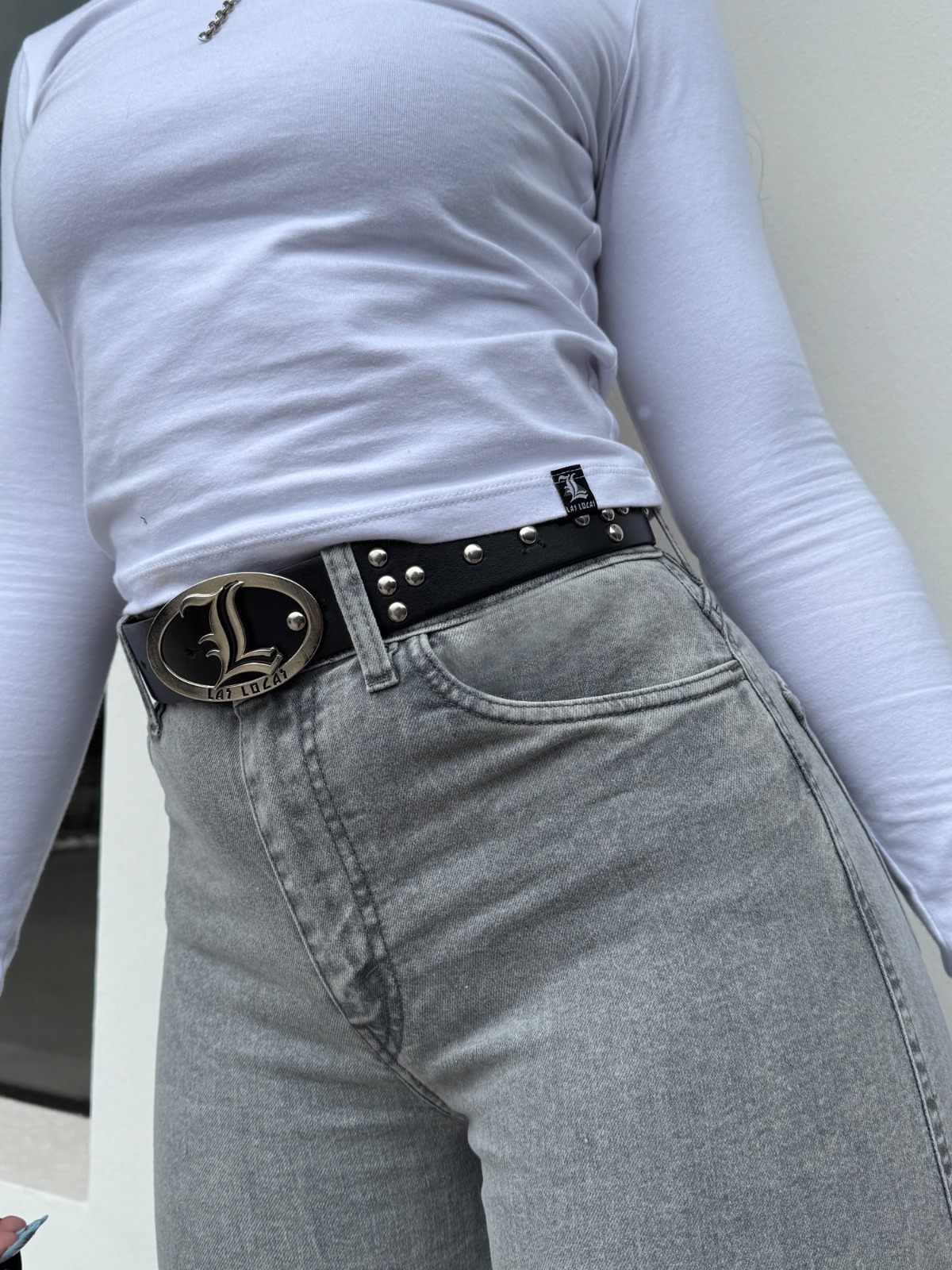 WIDE LEG ASH - Hilo gris