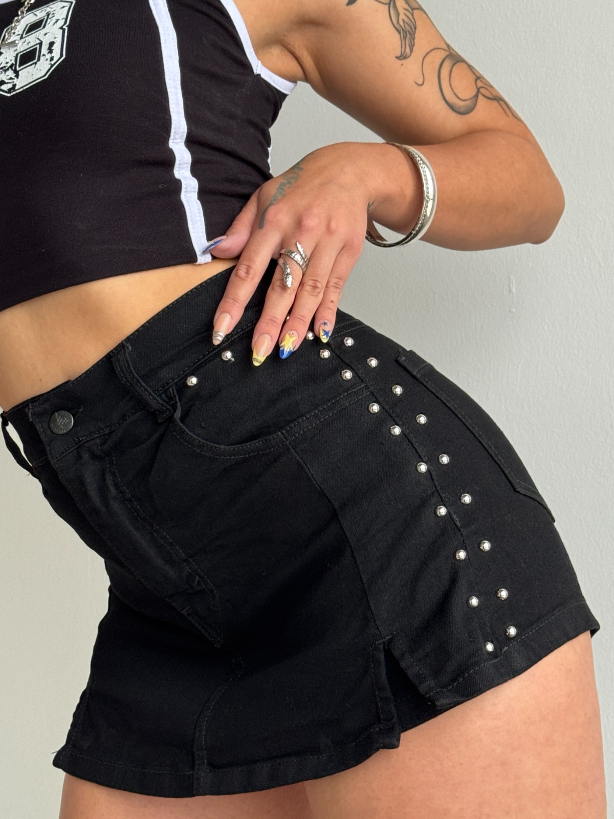 SHORT POLLERA BLACK HEAVEN